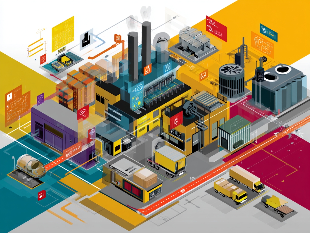 Gráfica mostrando cómo una solución de inteligencia artificial se conecta con sistemas empresariales.